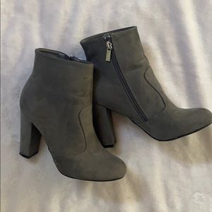 Gray booties
